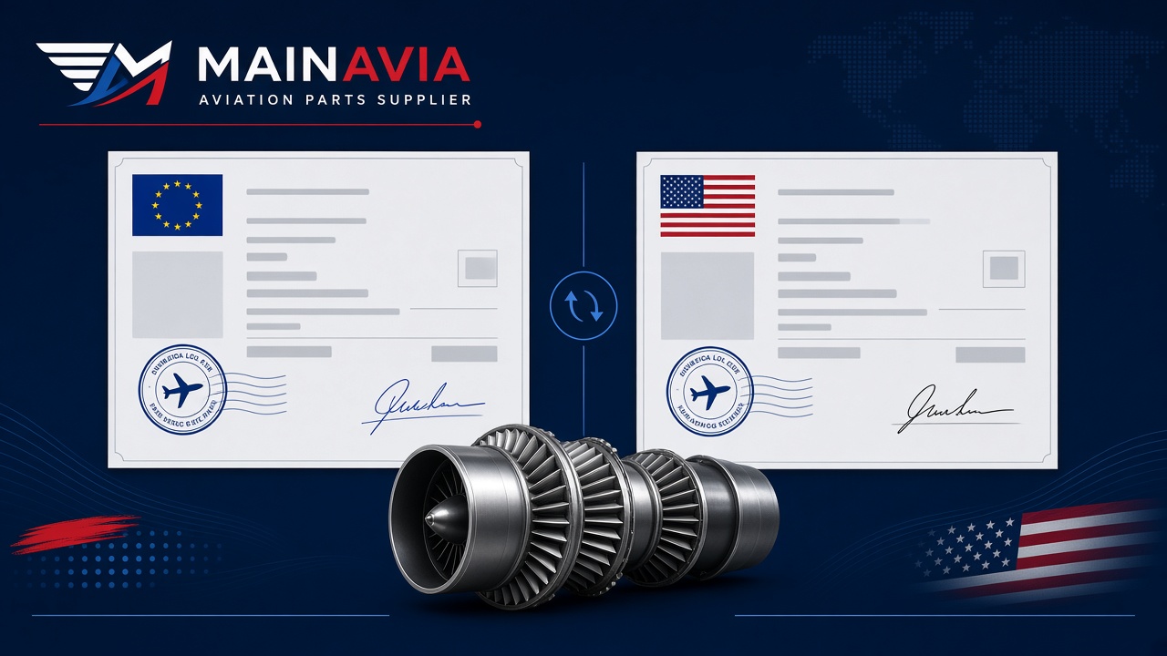 Form 1 EASA и FAA 8130-3 — сравнение сертификатов выпуска
